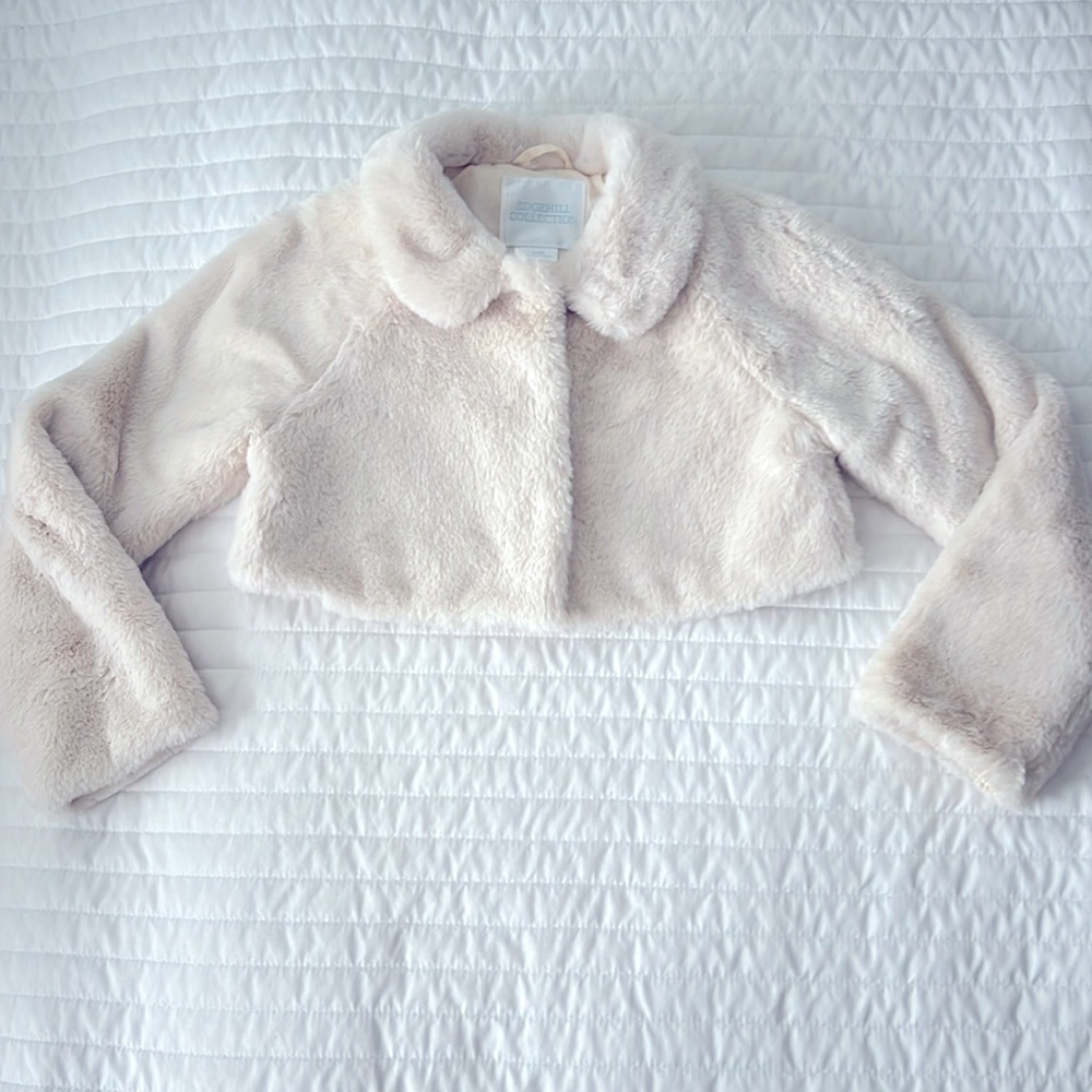Edgehill Collection Faux-Fur Bolero Shrug